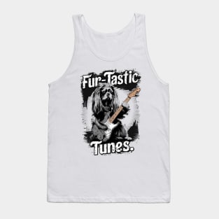 Rockin' Pup: Fur-Tastic Tunes Guitar Design Tank Top